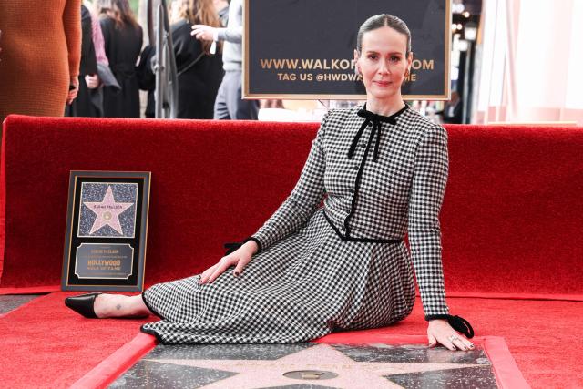 US actress Sarah Paulson poses during her Hollywood Walk of Fame Star ceremony in Hollywood on December 2, 2025. (Photo by VALERIE MACON / AFP)