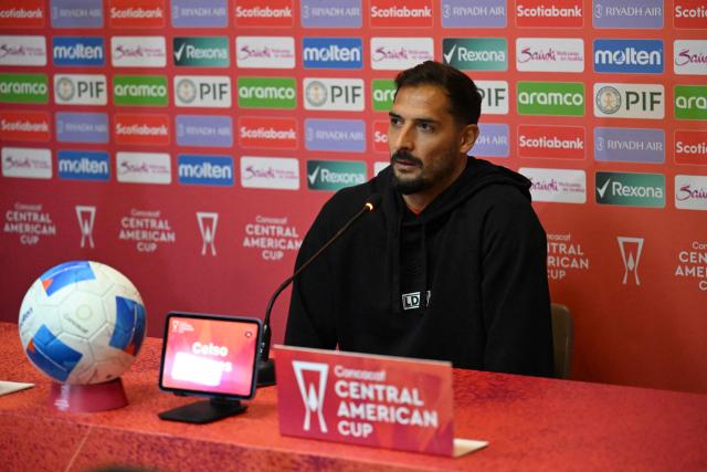 Alajuelense's players Celso Borges speaks during a press conference at Cementos Progreso Stadium in Guatemala City on December 2, 2025. (Photo by JOHAN ORDONEZ / AFP)