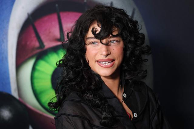 US-German actress Odessa A’zion attends the premiere of Universal Pictures' "Five Nights at Freddy's 2" at the TCL Chinese theatre in Hollywood, California on December 2, 2025. (Photo by Patrick T. Fallon / AFP)