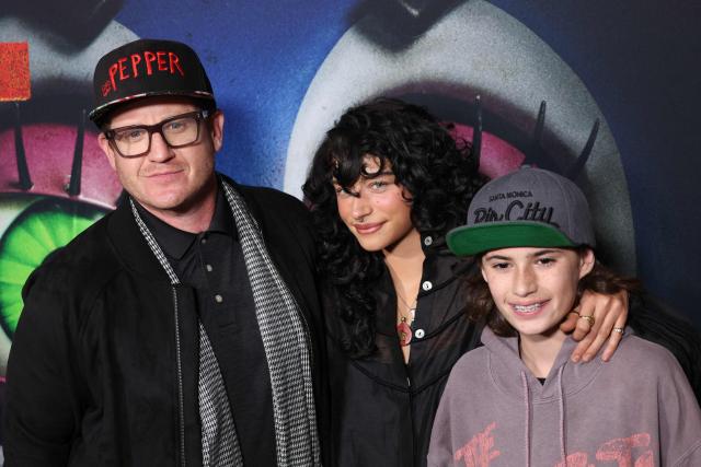 US actress Odessa A’zion (C) and guests attend the premiere of Universal Pictures' "Five Nights at Freddy's 2" at the TCL Chinese theatre in Hollywood, California on December 2, 2025. (Photo by Patrick T. Fallon / AFP)