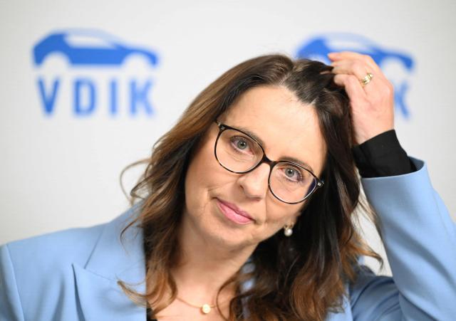 President of German Automobile Association VDIK looks on ahead the Annual Conference of the German Automobile Association VDIK in Frankfurt am Main, on December 3, 2025. (Photo by Kirill KUDRYAVTSEV / AFP)