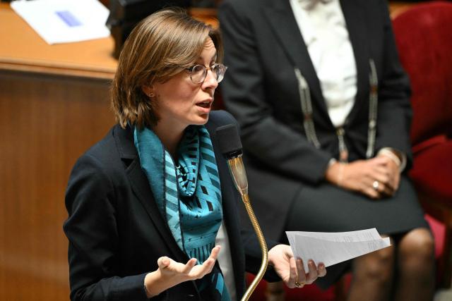 France's Public Accounts Minister Amelie de Montchalin speaks during a session of questions to the government at the National Assembly, the French Parliament lower house, in Paris on December 3, 2025. (Photo by Bertrand GUAY / AFP)