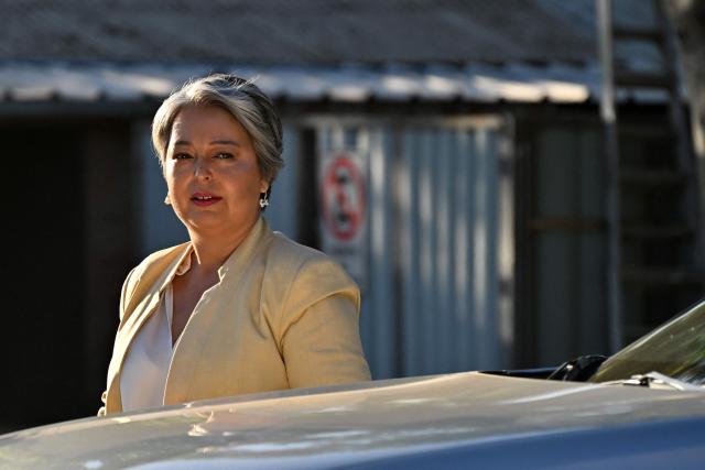 Chile's presidential candidate Jeannette Jara of the Unidad por Chile coalition,arrives for a debate organised by the Chilean Radio Association (Archi) in Santiago, on December 3, 2025. The clock is ticking down to a presidential run-off election on December 14, with far-right candidate Jose Antonio Kast the frontrunner to win the second round of voting against leftist Jeannette Jara. (Photo by RODRIGO ARANGUA / AFP)