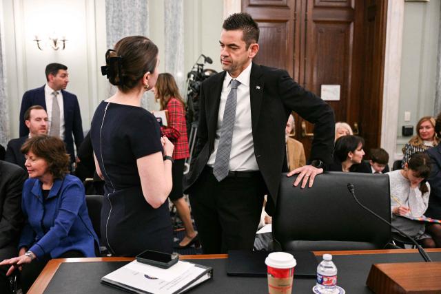 Jared Isaacman, NASA Administrator nominee, arrives for a Senate Commerce Committee hearing on his nomination on Capitol Hill in Washington, DC on December 3, 2025. (Photo by Jim WATSON / AFP)