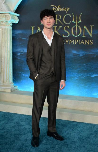 US actor Charlie Bushnell attends the world premiere of Disney+ original series "Percy Jackson and the Olympians" season 2 at the Academy Museum of Motion Pictures in Los Angeles on December 3, 2025. (Photo by Frederic J. BROWN / AFP)