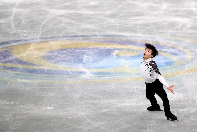 Japan's Yuma Kagiyama competes in the Senior Men's Short Program at the ISU Grand Prix of Figure Skating Final in Nagoya on December 4, 2025. (Photo by PAUL MILLER / AFP)