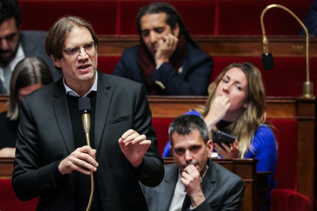 Socialistes et Apparentes' MP Jerome Guedj speaks during a session devoted to the second reading of the 2026 social security budget bill (PLFSS) at the National Assembly, the French Parliament lower house, in Paris on December 4, 2025. (Photo by Thomas SAMSON / AFP)