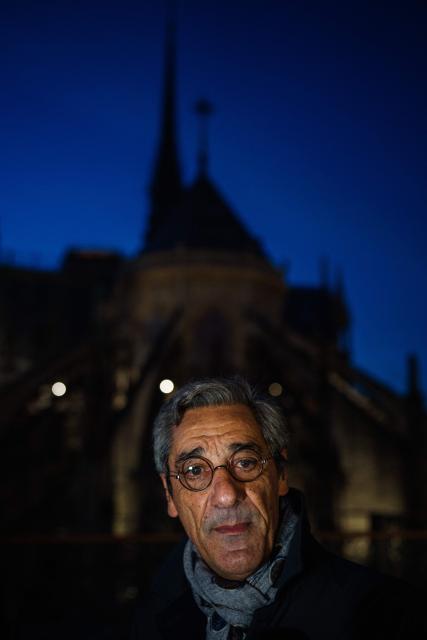 France's Trade Minister Serge Papin speaks to the press, during his visit to Notre-Dame de Paris Cathedral, in Paris, on December 4, 2025. (Photo by Dimitar DILKOFF / AFP)