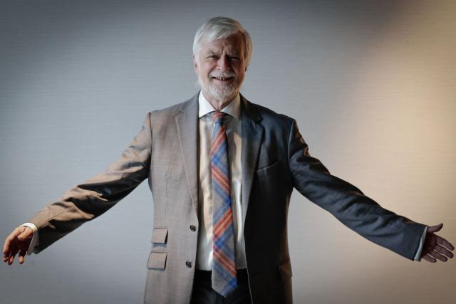 James Skea, Chair of the Intergovernmental Panel on Climate Change (IPCC) poses during a photo session in Saint-Denis, in the outskirts of Paris, on December 4, 2025. (Photo by STEPHANE DE SAKUTIN / AFP)