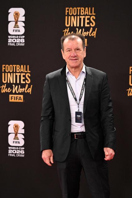 Brazilian former football player and manager Dunga arrives for the pre-draw reception for the 2026 FIFA Football World Cup taking place in the US, Canada and Mexico, at the Kennedy Center, in Washington, DC, on December 4, 2025. (Photo by Roberto SCHMIDT / AFP)