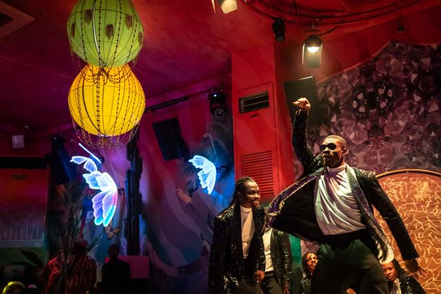 (FILES) Dancers perform on stage at the Zaza restaurant and lounge in Lagos, on August 24, 2025. Scantily clad in a sequin leotard and silver heels, the dancer swayed to "Money" by Cardi B in a mega-sized cocktail glass.
Nigeria might be going through its worst economic crisis in a generation, but in Lagos, the party hasn't stopped.
Patrons at The Library, where fake banknotes rained down on the stage, were being treated to both dinner and a show as cabaret takes the mega-city by storm.
Clubs like The Library have been fully revamped to cash in on the trend, tapping into the best singers and dancers across the African cultural powerhouse, but also drawing talent from across the world. (Photo by OLYMPIA DE MAISMONT / AFP)