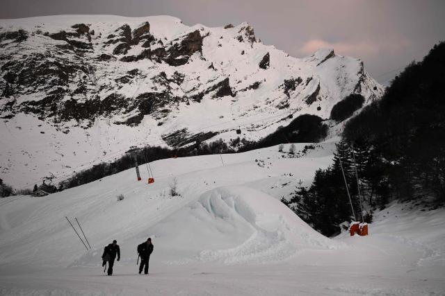 This photograph shows a stockpile of artificial snow awaiting distribution on the runs at the Gourette ski resort near the Col d'Aubisque pass in the Pyrenees, south-western France on December 2, 2025. The family-oriented resort features one of the largest beginner areas in the Pyrenees and is a pioneer in the mountain range where skiing was first introduced in 1903 near Col d'Aubisque pass. (Photo by Philippe LOPEZ / AFP)