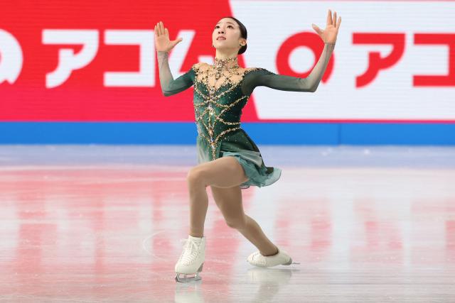 South Korea's Yujae Kim competes in the Junior Women Free Skating at the ISU Grand Prix of Figure Skating Final in Nagoya on December 5, 2025. (Photo by PAUL MILLER / AFP)