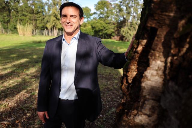 Droite Republicaine's MP Francois-Xavier Ceccoli poses in San-Giuliano, on the French Mediterranean island of Corsica on December 5, 2025. (Photo by Pascal POCHARD-CASABIANCA / AFP)