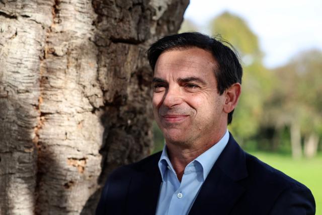 Droite Republicaine's MP Francois-Xavier Ceccoli poses in San-Giuliano, on the French Mediterranean island of Corsica on December 5, 2025. (Photo by Pascal POCHARD-CASABIANCA / AFP)