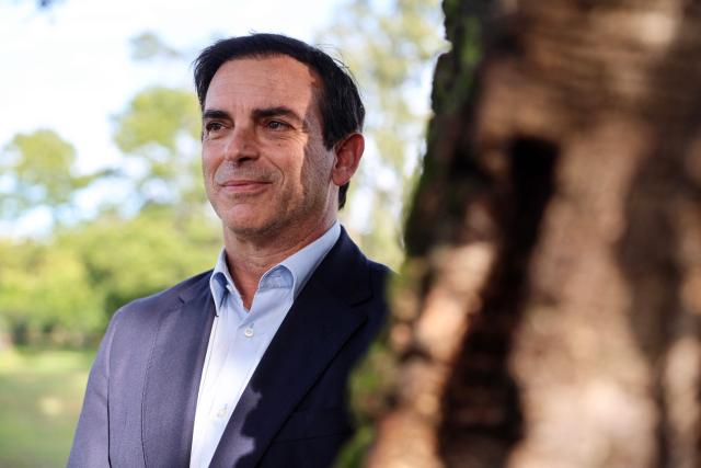 Droite Republicaine's MP Francois-Xavier Ceccoli poses in San-Giuliano, on the French Mediterranean island of Corsica on December 5, 2025. (Photo by Pascal POCHARD-CASABIANCA / AFP)