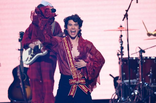 US singer-songwriter Conan Gray performs on stage during the KIIS FM's iHeartRadio Jingle Ball 2025 at the Inuit Dome in Inglewood, California on December 4, 2025. (Photo by Michael Tran / AFP)
