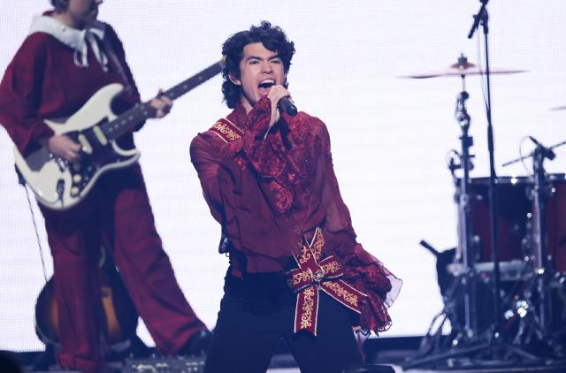 US singer-songwriter Conan Gray performs on stage during the KIIS FM's iHeartRadio Jingle Ball 2025 at the Inuit Dome in Inglewood, California on December 4, 2025. (Photo by Michael Tran / AFP)