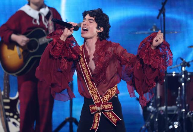 US singer-songwriter Conan Gray performs on stage during the KIIS FM's iHeartRadio Jingle Ball 2025 at the Inuit Dome in Inglewood, California on December 4, 2025. (Photo by Michael Tran / AFP)