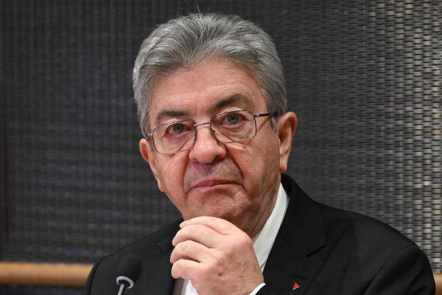 Founder of French left-wing La France Insoumise (LFI) party Jean-Luc Melenchon looks on during a hearing by the commission of inquiry “into the links between representatives of political movements and organizations propagating Islamist ideology” at the National Assembly in Paris, on December 6, 2025. (Photo by Bertrand GUAY / AFP)