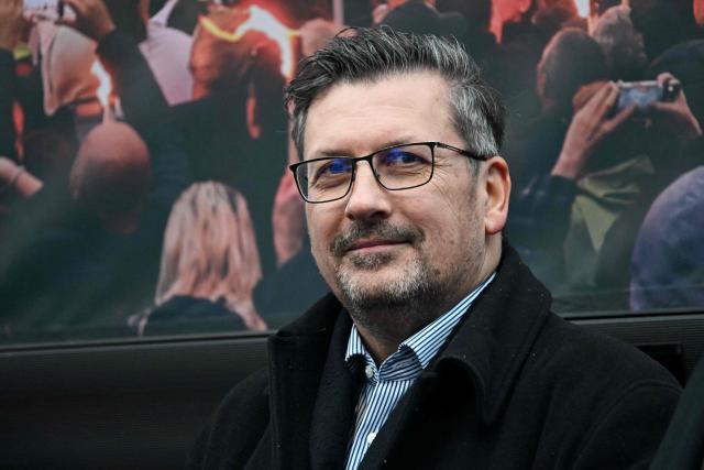 Hungarian doctor and Tisza party candidate Janos Molnar attends a rally of the TISZA (Respect and Freedom) party in Kecskemet, Hungary on December 6, 2025. Parliamentary elections are expected to be held in Hungary in April 2026. (Photo by Attila KISBENEDEK / AFP)