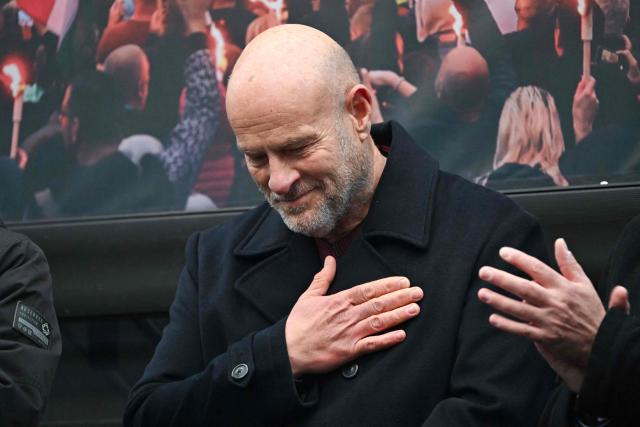 Zsolt Judak, a former teacher and currently a gardener and Tisza candidate, attends a rally of the TISZA (Respect and Freedom) party in Kecskemet, Hungary on December 6, 2025. Parliamentary elections are expected to be held in Hungary in April 2026. (Photo by Attila KISBENEDEK / AFP)