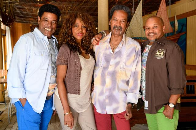 (FILES) (From L) Julien Tarquin, Clemence Bringtown, Jose Sebeloue and Guy Bévert, four members of the French band "La Compagnie Creole" pose on June 3, 2015 in a restaurant in Paris, as part of the promotion for their fourthcoming album "Carnaval du monde". Guy Bévert, drummer and singer from Guadeloupe with La Compagnie Créole, died overnight on December 4, 2025 at the age of 76, the band's press officer told AFP on December 6. (Photo by Bertrand GUAY / AFP)