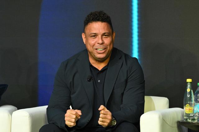 Brazilian former player Ronaldo Nazario speaks during the FIFA World Cup 2026 official match schedule announcement in Washington, DC, on December 6, 2025. (Photo by Roberto SCHMIDT / AFP)
