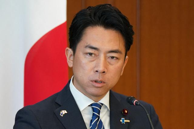 Japan’s Defence Minister Shinjiro Koizumi speaks during a press conference with Australia’s Defence Minister Richard Marles at the Ministry of Defence in Tokyo on December 7, 2025. (Photo by Kazuhiro NOGI / POOL / AFP)