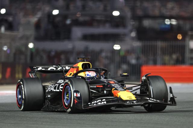 Red Bull Racing's Dutch driver Max Verstappen competes during the Abu Dhabi Formula One Grand Prix at the Yas Marina Circuit in Abu Dhabi on December 7, 2025. (Photo by Fadel SENNA / AFP)