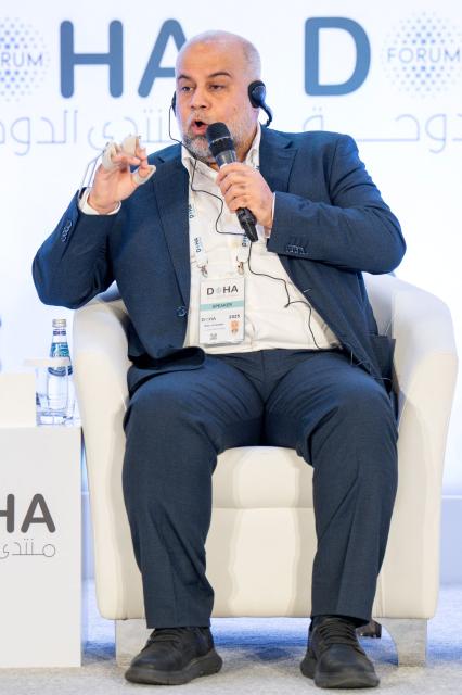 Picture of Wael al Dahdouh, Palestinian journalist, attending the Doha Forum in Qatar on December 07, 2025. (Photo by THIERRY VAN BIESEN / MOFA / FACTSTORY) / Disclaimer: This document is neither produced nor endorsed by AFP. It is distributed under its issuer sole responsibility. Its reproduction is authorized in context without any distortion of content. If you have any question about this document, please contact its issuer.