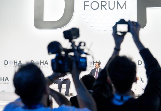 Picture of Asaad al Shaibani, Syrian Foreign Minister, attending the Doha Forum in Qatar on December 07, 2025. (Photo by THIERRY VAN BIESEN / MOFA / FACTSTORY) / Disclaimer: This document is neither produced nor endorsed by AFP. It is distributed under its issuer sole responsibility. Its reproduction is authorized in context without any distortion of content. If you have any question about this document, please contact its issuer.