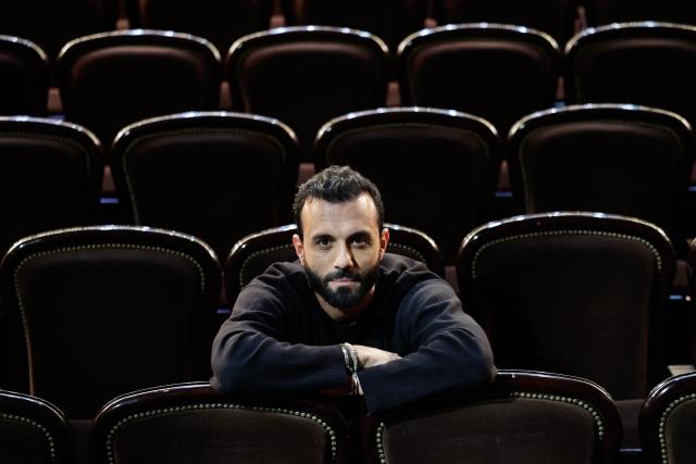 Embargoed until December 8, 2025 - 04:00 GMT / Mickael Chetrit, new owner of the Palace theatre poses during a photo session at the Palace theatre in Paris on December 4, 2025. The Palace concert hall, a legendary venue of Parisian nightlife that has been abandoned for two years, will reopen its doors at the end of 2026 after a year of renovation, announced its new owner Mickael Chetrit to AFP. (Photo by STEPHANE DE SAKUTIN / AFP)