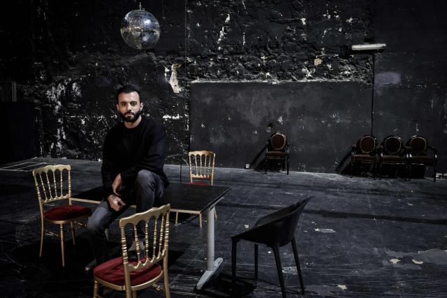 Embargoed until December 8, 2025 - 04:00 GMT / Mickael Chetrit, new owner of the Palace theatre poses during a photo session at the Palace theatre in Paris on December 4, 2025. The Palace concert hall, a legendary venue of Parisian nightlife that has been abandoned for two years, will reopen its doors at the end of 2026 after a year of renovation, announced its new owner Mickael Chetrit to AFP. (Photo by STEPHANE DE SAKUTIN / AFP)