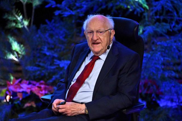 Nobel Prize winner in Physics, John Clarke attends the Nobel Prize Lecture in Physics in Aula Magna at Stockholm University on december 8, 2025. (Photo by Christine Olsson/TT / TT NEWS AGENCY / AFP) / Sweden OUT