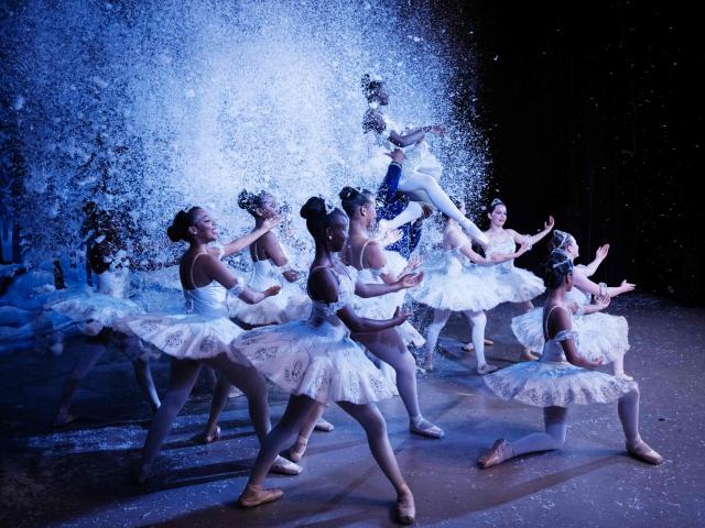 Members of Dance Centre Kenya (DCK) perform in their 10th-anniversary annual ballet production, The Nutcracker, with the DCK Orchestra at the Kenya National Theatre in Nairobi on December 6, 2025. Dance Centre Kenya (DCK) is one of East Africas leading performing arts schools, training hundreds of students each year in ballet, contemporary, and other dance forms, and provides opportunities for talented young dancers from diverse socioeconomic backgrounds to perform in major productions like The Nutcracker. (Photo by YASUYOSHI CHIBA / STF / AFP)