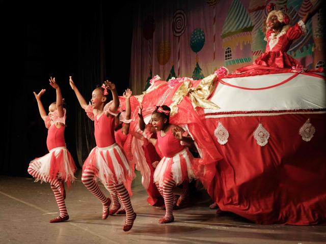Members of Dance Centre Kenya (DCK) perform in their 10th-anniversary annual ballet production, The Nutcracker, with the DCK Orchestra at the Kenya National Theatre in Nairobi on December 6, 2025. Dance Centre Kenya (DCK) is one of East Africas leading performing arts schools, training hundreds of students each year in ballet, contemporary, and other dance forms, and provides opportunities for talented young dancers from diverse socioeconomic backgrounds to perform in major productions like The Nutcracker. (Photo by YASUYOSHI CHIBA / STF / AFP)