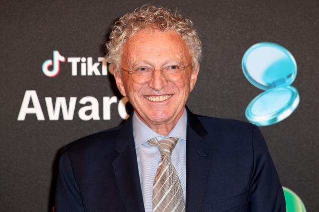 French journalist Nelson Montfort poses during the photocall before the third edition of the Tiktok Awards ceremony at the Lido cabaret, in Paris on December 8, 2025. (Photo by Thomas SAMSON / AFP)