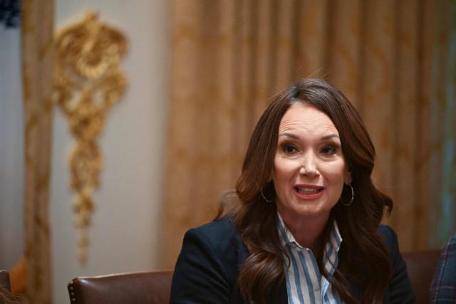 US Secretary of Agriculture Brooke Rollins speaks during a roundtable event hosted by US President Donald Trump to discuss aid for farmers, in the Cabinet Room of the White House in Washington, DC, on December 8, 2025. President Trump is announcing a $12 billion aid package for US farmers, targeting a key support base hit by his trade policies. Since Trump's return to the White House in January, many US farmers have been battered by impacts of his wide-ranging tariffs, including retaliatory measures from trading partners. (Photo by ANDREW CABALLERO-REYNOLDS / AFP)