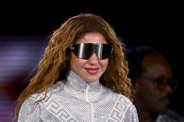 Colombian singer Shakira performs durinh her "Las mujeres ya no lloran" world tour at Velez Sarsfield stadium in Buenos Aires on December 8, 2025. (Photo by Luis ROBAYO / AFP)