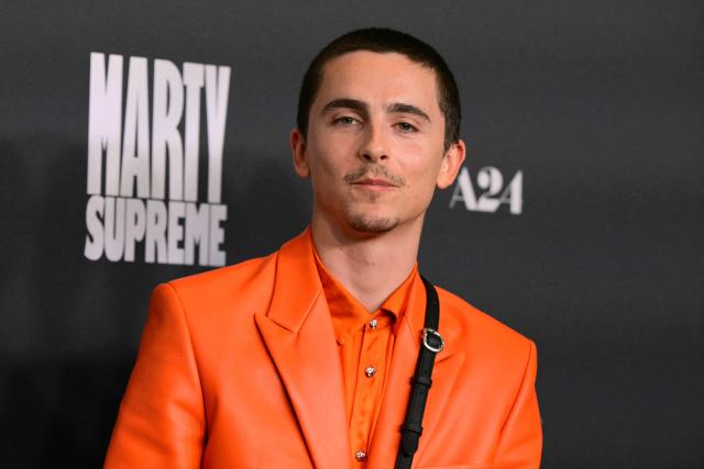 US-French actor Timothee Chalamet attends the premiere of "Marty Supreme" in Los Angeles, California, on December 8, 2025. (Photo by Frederic J. Brown / AFP)