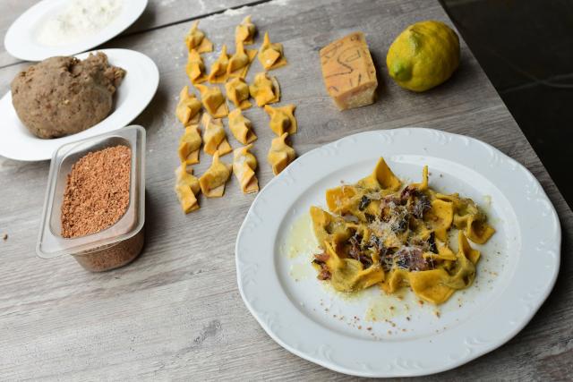 (FILES) A picture shows a traditional dish from northern Italy "I Casoncelli" in the kitchen of the 'Trattoria Sant'Ambroeus' in Bergamo's upper city, on June 16, 2020. Italy is waiting for the final decision of Unesco, on December 10, 2025, regarding the recognition of Italian cuisine as an "Intangible Cultural Heritage of Humanity". (Photo by Miguel MEDINA / AFP)
