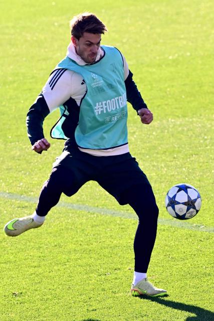 Juventus Italian defender #24 Daniele Rugani takes part in a training session at JTC Continassa in Turin on December 9, 2025, on the eve of the UEFA Champions League 2025/26 League Phase MD6 match between Juventus and Pafos. (Photo by MARCO BERTORELLO / AFP)