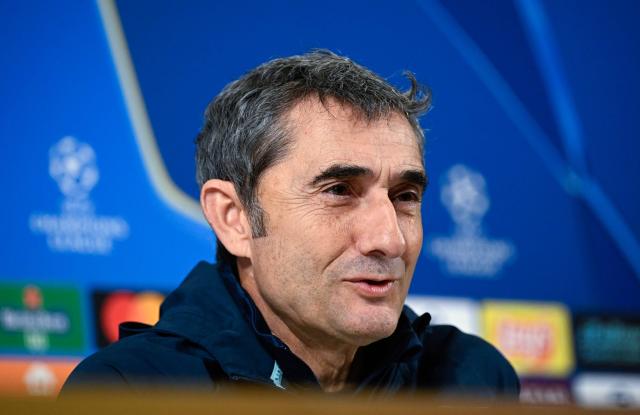 Athletic Bilbao's Spanish coach Ernesto Valverde gives press conference on the eve of the UEFA Champions League league phase day 6 football match between Athletic Club Bilbao and Paris Saint-Germain (PSG) at San Mames Stadium in Bilbao on December 9, 2025. (Photo by ANDER GILLENEA / AFP)