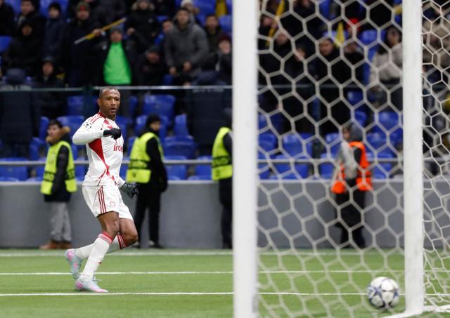 Olympiakos' Moroccan forward #09 Ayoub Kaabi in action during the UEFA Champions League league phase football match between Kairat Almaty and Olympiacos at the Astana Arena in Astana on December 9, 2025. (Photo by STANISLAV FILIPPOV / AFP)