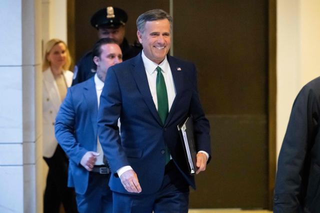 John Ratcliffe, Director of the Central Intelligence Agency (CIA), arrives for a meeting with Congressional leadership on the military strikes against drug boats in the Caribbean, on Capitol Hill in Washington, DC, December 9, 2025. (Photo by SAUL LOEB / AFP)