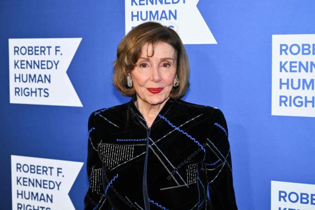 US former Speaker of the House of Representatives Nancy Pelosi, Democrat of California, attends attends the Robert F. Kennedy Human Rights 'Ripple of Hope Awards Gala' in New York City, on December 9, 2025. (Photo by ANGELA WEISS / AFP)