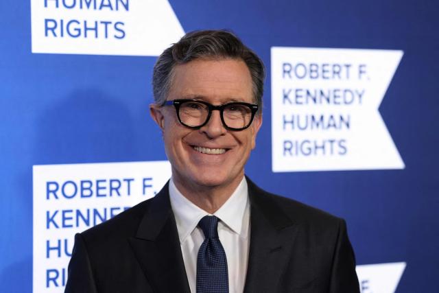 US TV host and writer Stephen Colbert attends the Robert F. Kennedy Human Rights 'Ripple of Hope Awards Gala' in New York City, on December 9, 2025. (Photo by ANGELA WEISS / AFP)