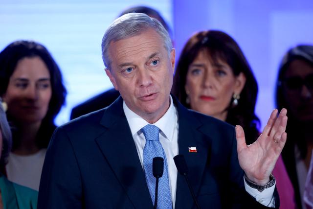 Chile's presidential candidate Jose Antonio Kast, of the Republicano party, speaks after a debate organized by the National Television Association in Santiago on December 9, 2025. The second round of the Chilean presidential election on December 14, 2025, will pit two candidates who are totally opposed: Jeannette Jara, from a broad left-wing coalition with modest origins, and the far-right leader Jose Antonio Kast, an ultraconservative Catholic determined to massively expel undocumented migrants. (Photo by Raul BRAVO / AFP)