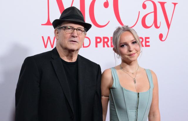US actor Albert Brooks (L) and his daughter Claire Elizabeth Einstein attend the world premiere of 20th Century Studios' "Ella McCay" at the El Capitan Theatre in Hollywood, California, on December 9, 2025. (Photo by Frederic J. BROWN / AFP)